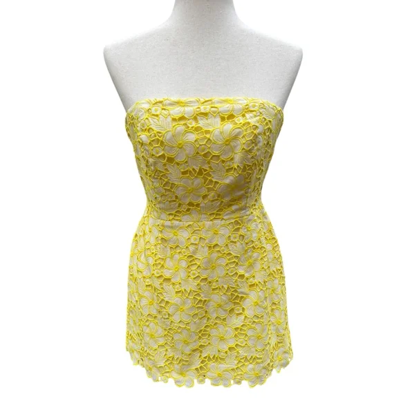 Lilly Pulitzer | Dresses | Vintage Lilly Pulitzer Strapless Yellow Floral Lace Mini Dress Size 4 | Poshmark Lilly Pulitzer | Dresses | Vintage Lilly Pulitzer Strapless Yellow Floral Lace Mini Dress Size 4 | Poshmark